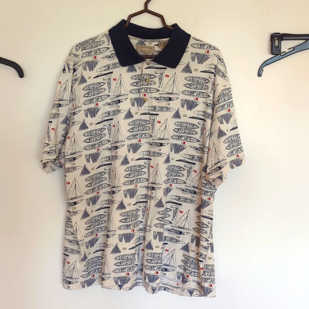 Natural Issue men's collared polo, excellent condition, possibly never worn. XXL
